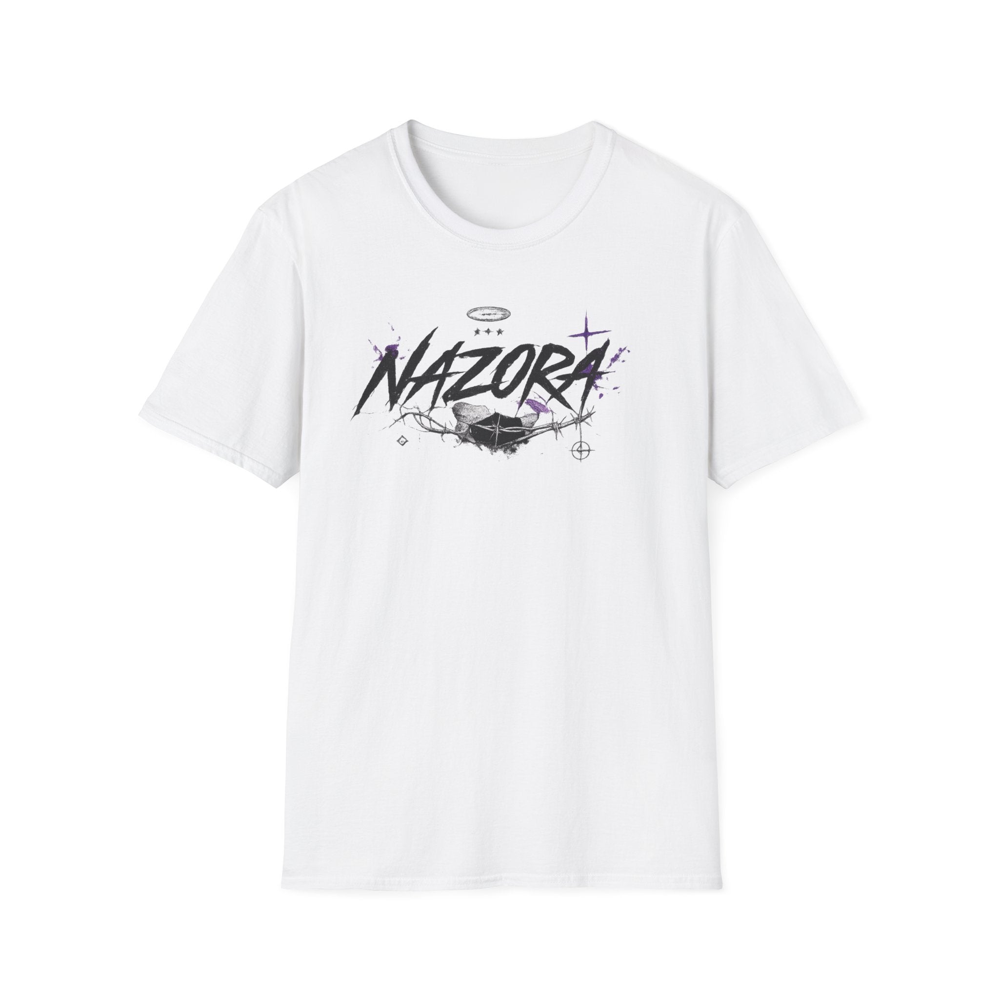 Nazora Graphic T‑Shirt — Edgy Urban Streetwear Tee with Gothic Script