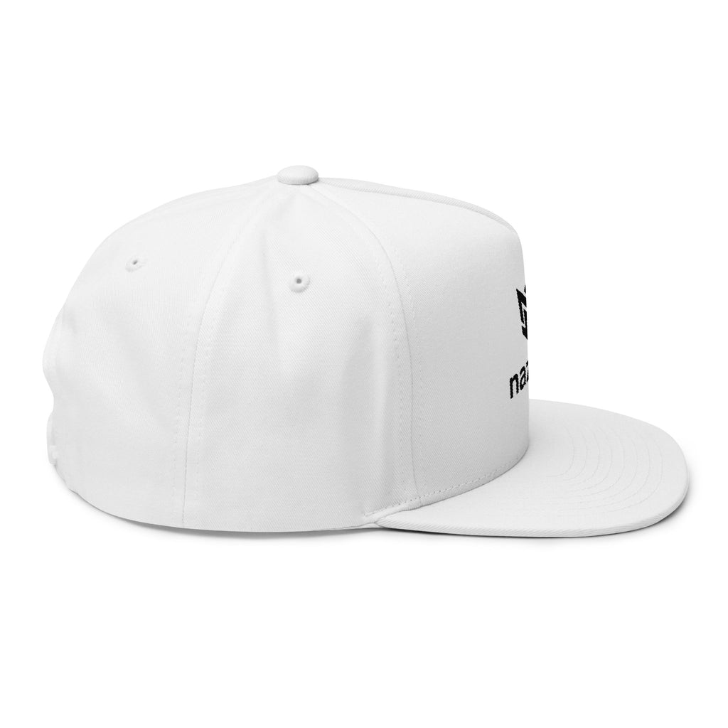 Embroidered Flat Bill Cap — Nazora Logo Snapback