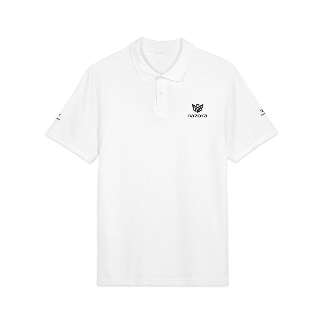 Embroidered Fox Logo Polo Shirt — Classic White Pique