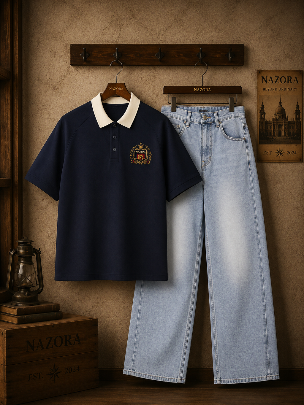 Nazora Prestige Polo & Denim Set