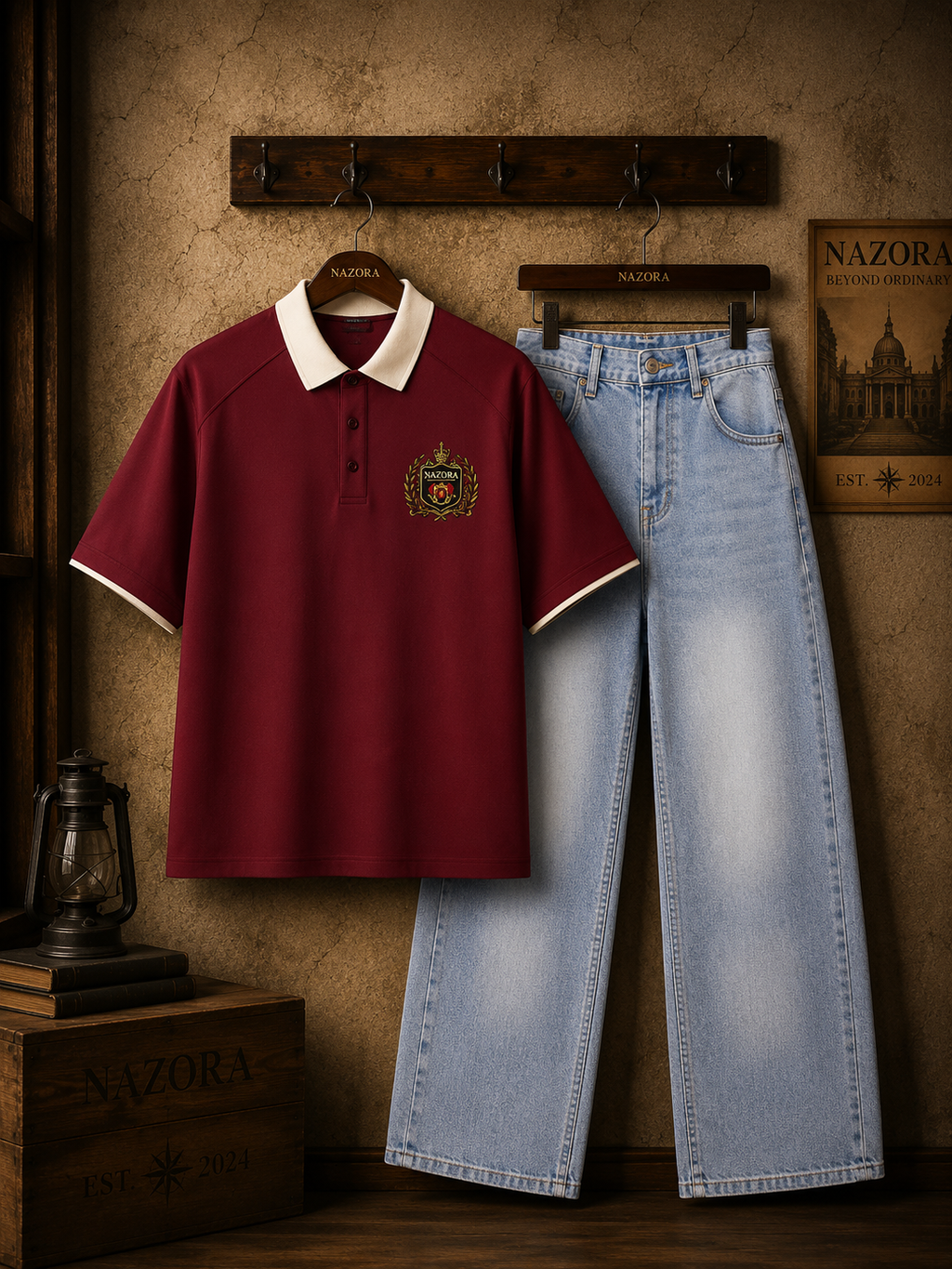 Nazora Prestige Polo & Denim Set