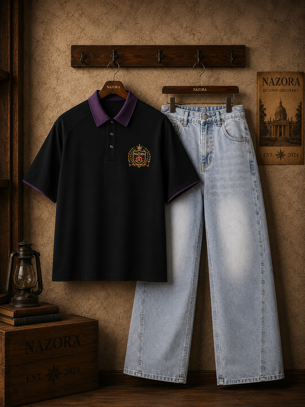 Nazora Prestige Polo & Denim Set