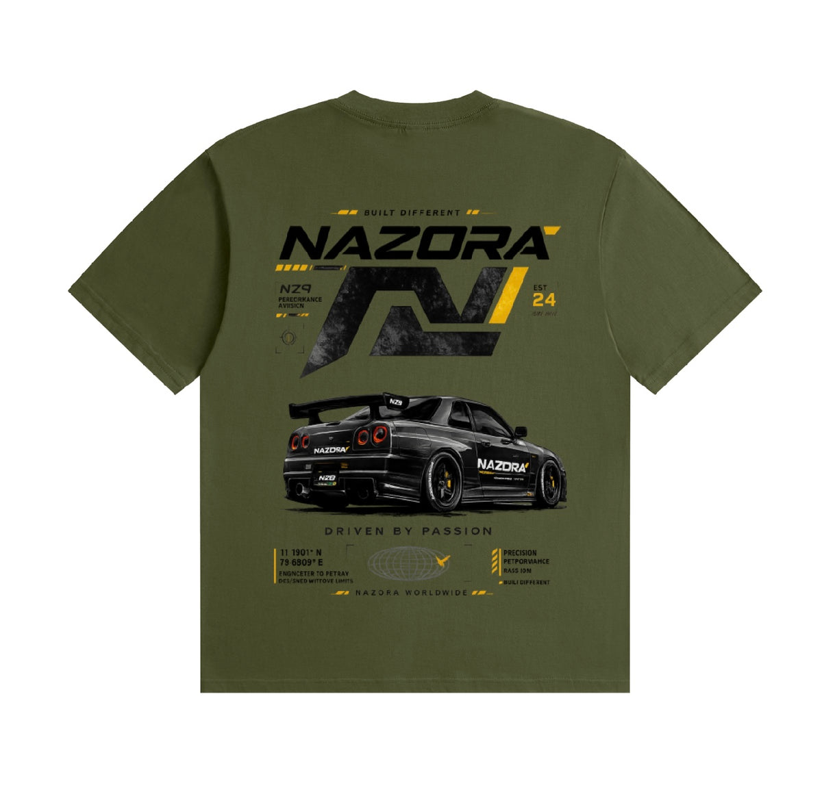 Nazora Urban Drift Red Graphic Tee & Premium Baggy Jeans Outfit