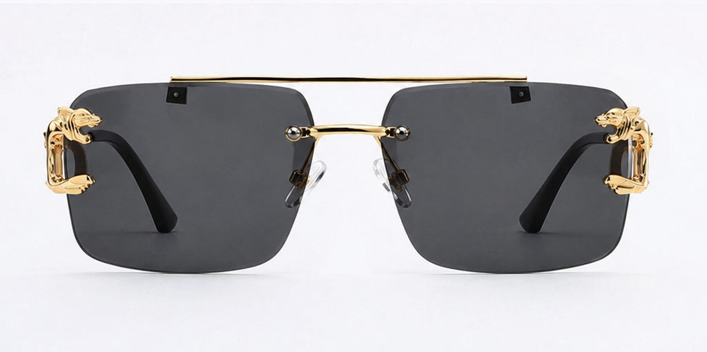 Nazora Phantom™ Luxury Rimless Black Sunglasses