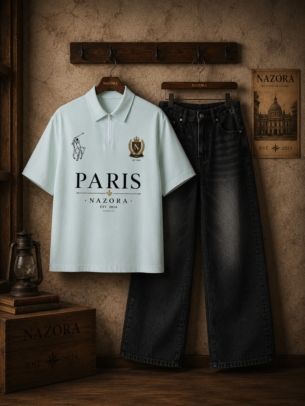 Nazora Grand Club Polo & Vintage Wash Jeans
