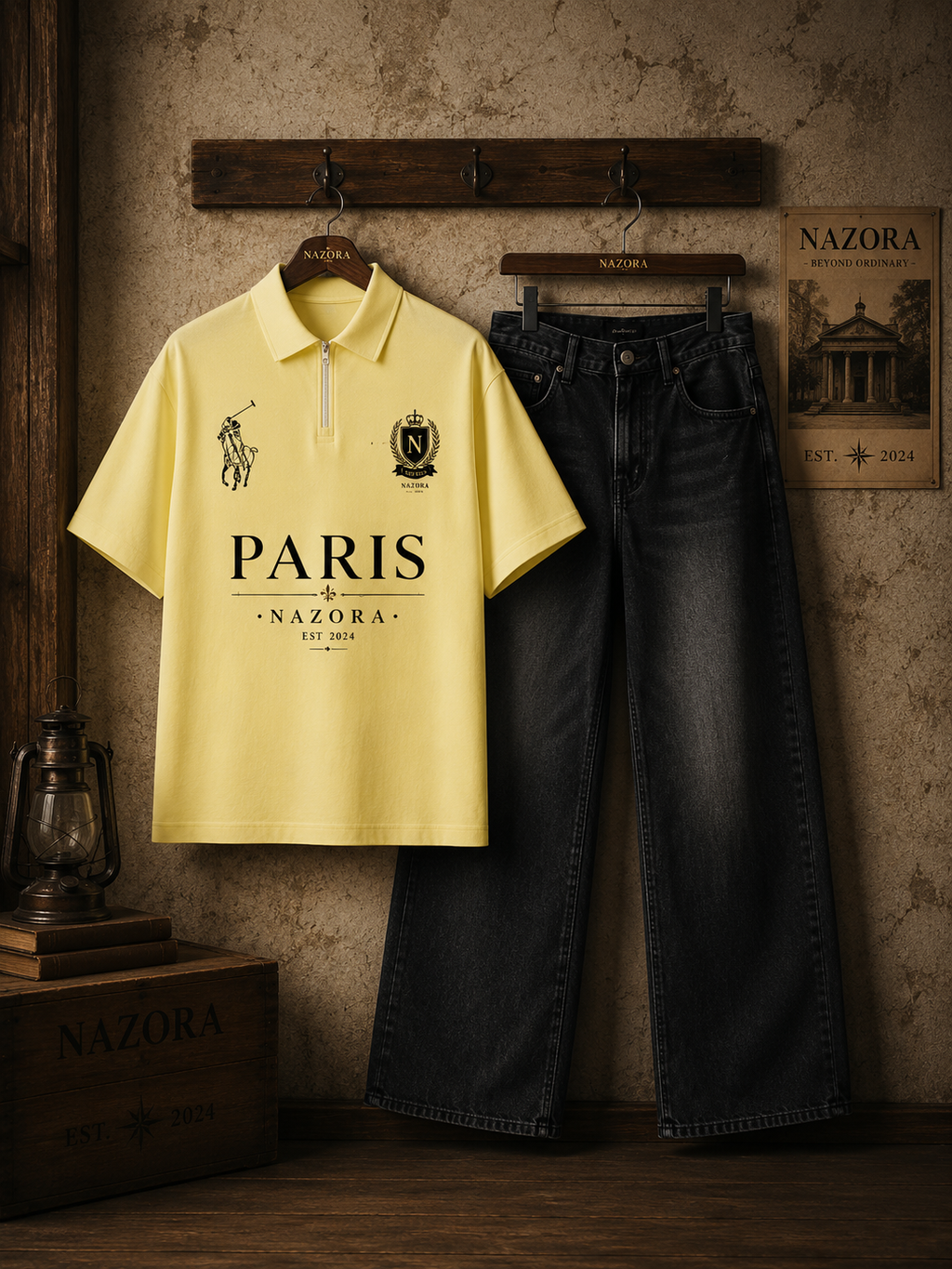 Nazora Grand Club Polo & Vintage Wash Jeans