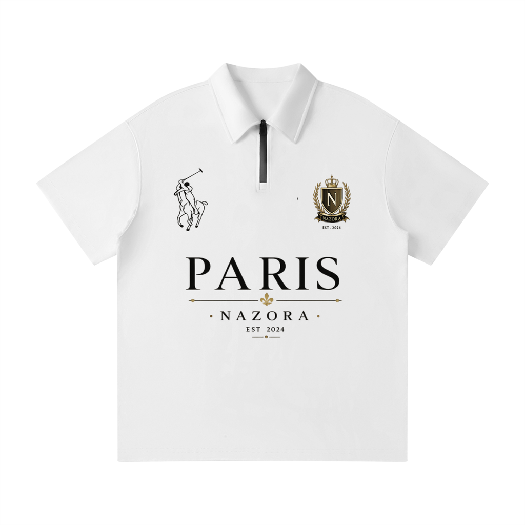 Unisex Quarter-Zip Polo Shirt