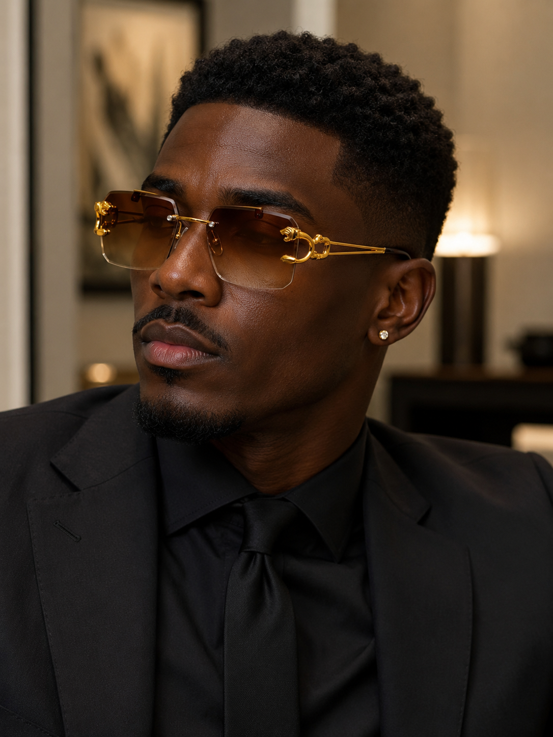 Nazora Ember™ Luxury Rimless Brown Gradient Sunglasses