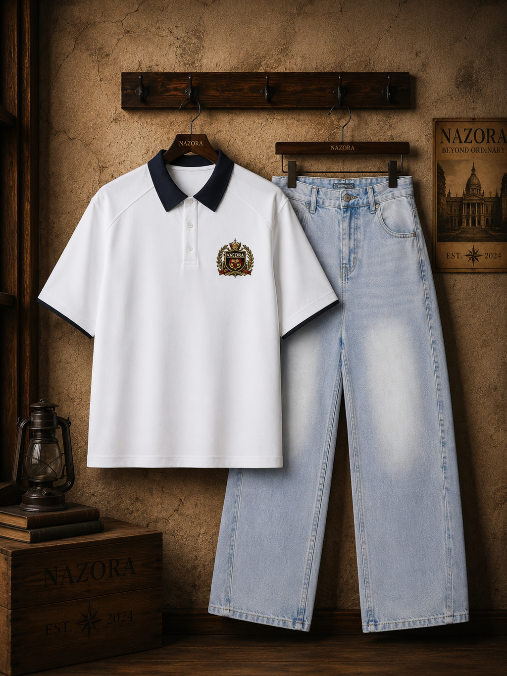 Nazora Prestige Polo & Denim Set