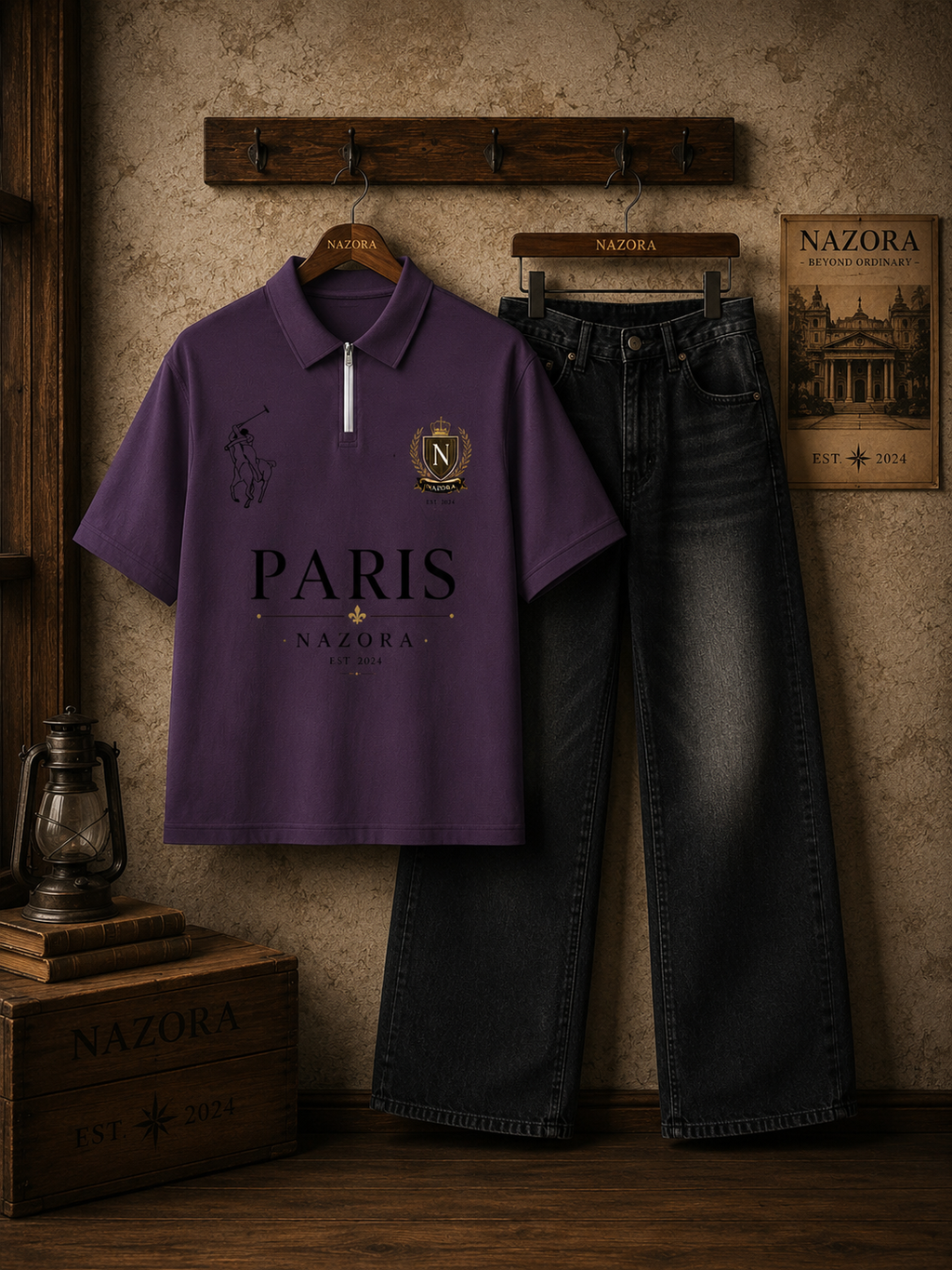 Nazora Grand Club Polo & Vintage Wash Jeans