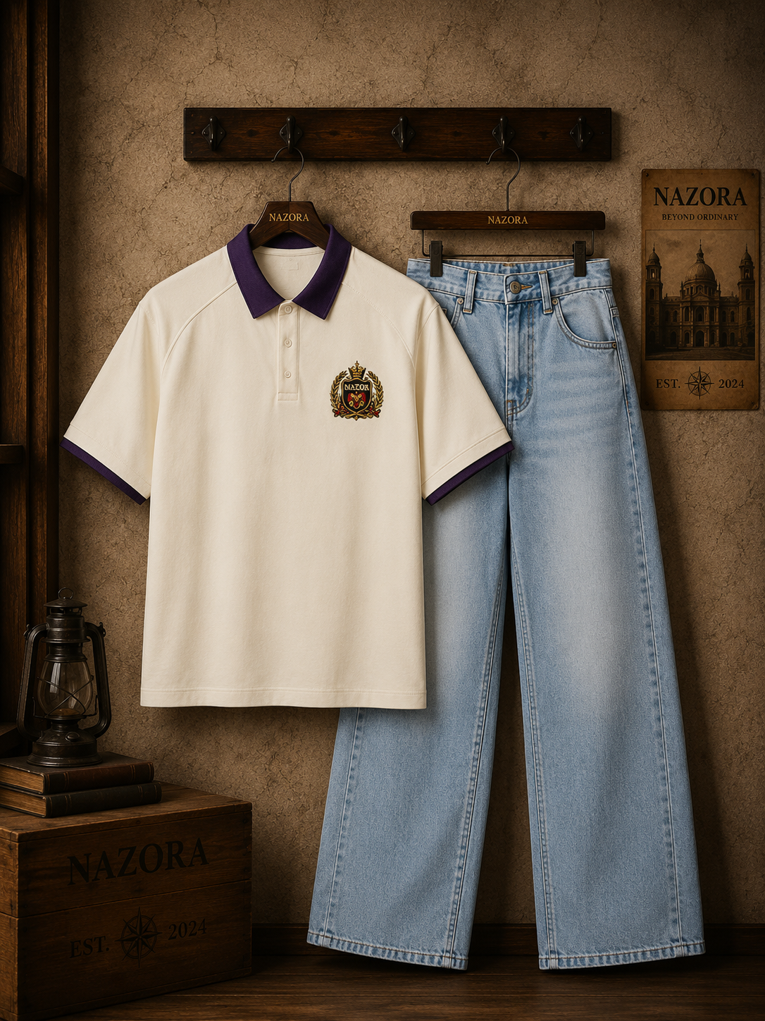 Nazora Prestige Polo & Denim Set