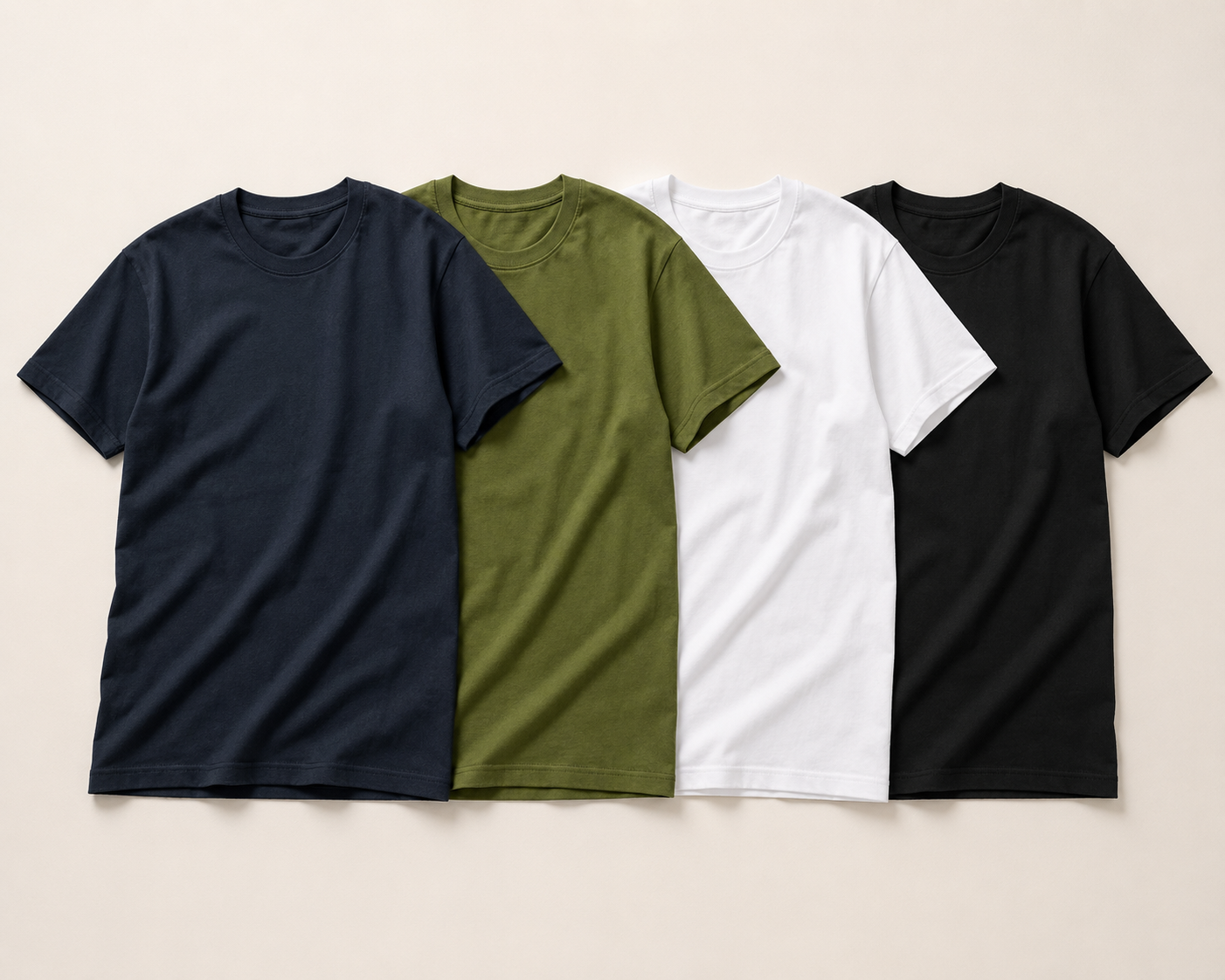 Premium Plain Pure Cotton T-Shirt 3 Pack
