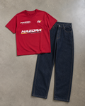 Nazora Urban Drift Red Graphic Tee & Premium Baggy Jeans Outfit