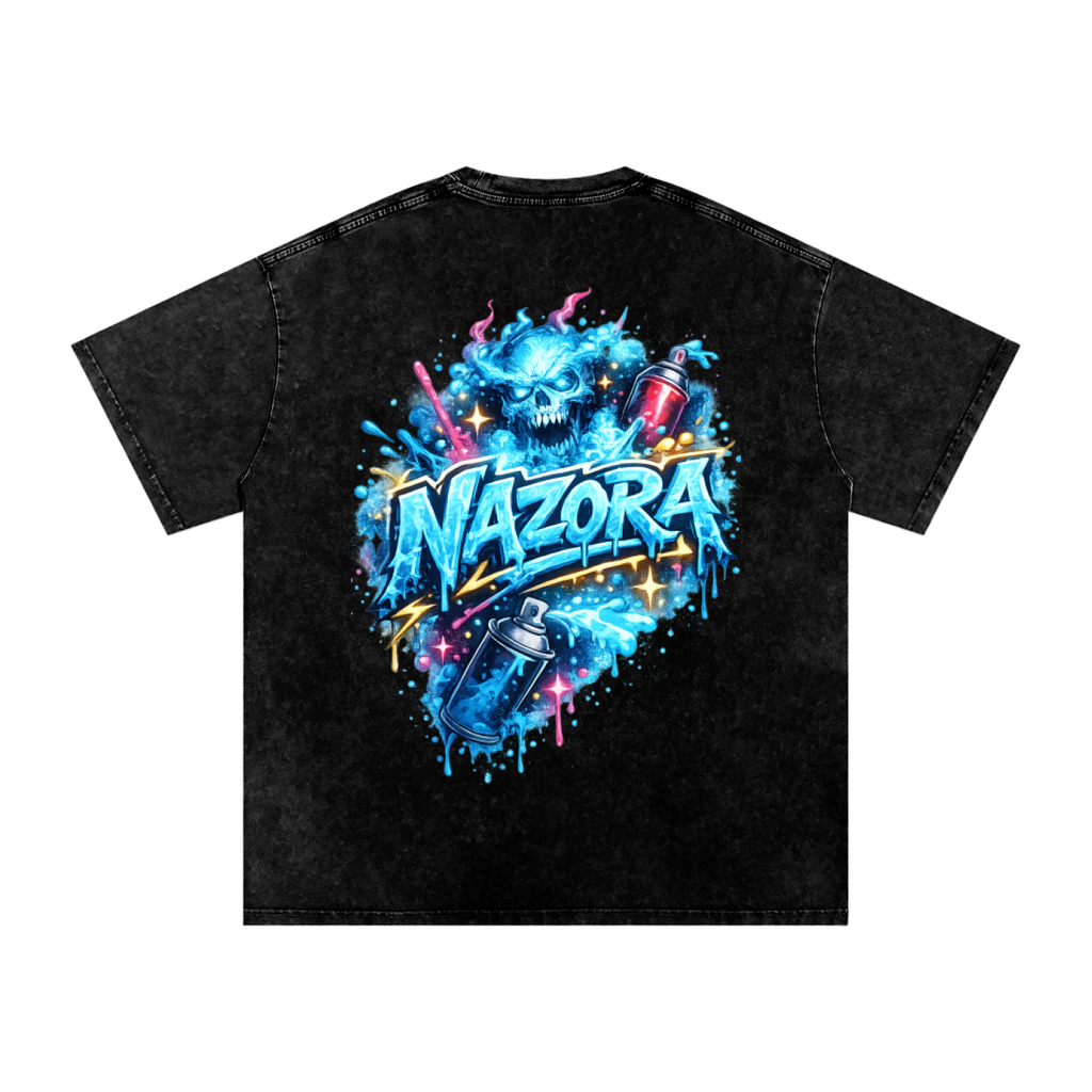 Snow Washed Oversized Cotton T-Shirt