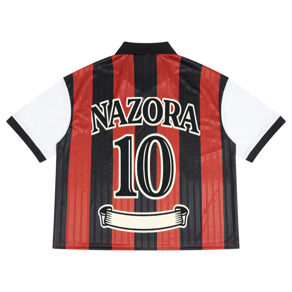Unisex Boxy Striped Collared Soccer Jersey