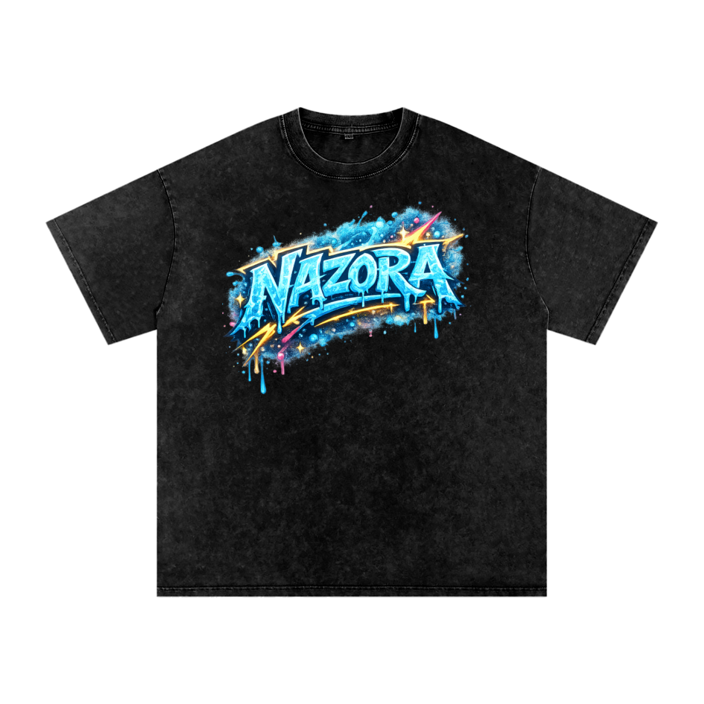 Snow Washed Oversized Cotton T-Shirt