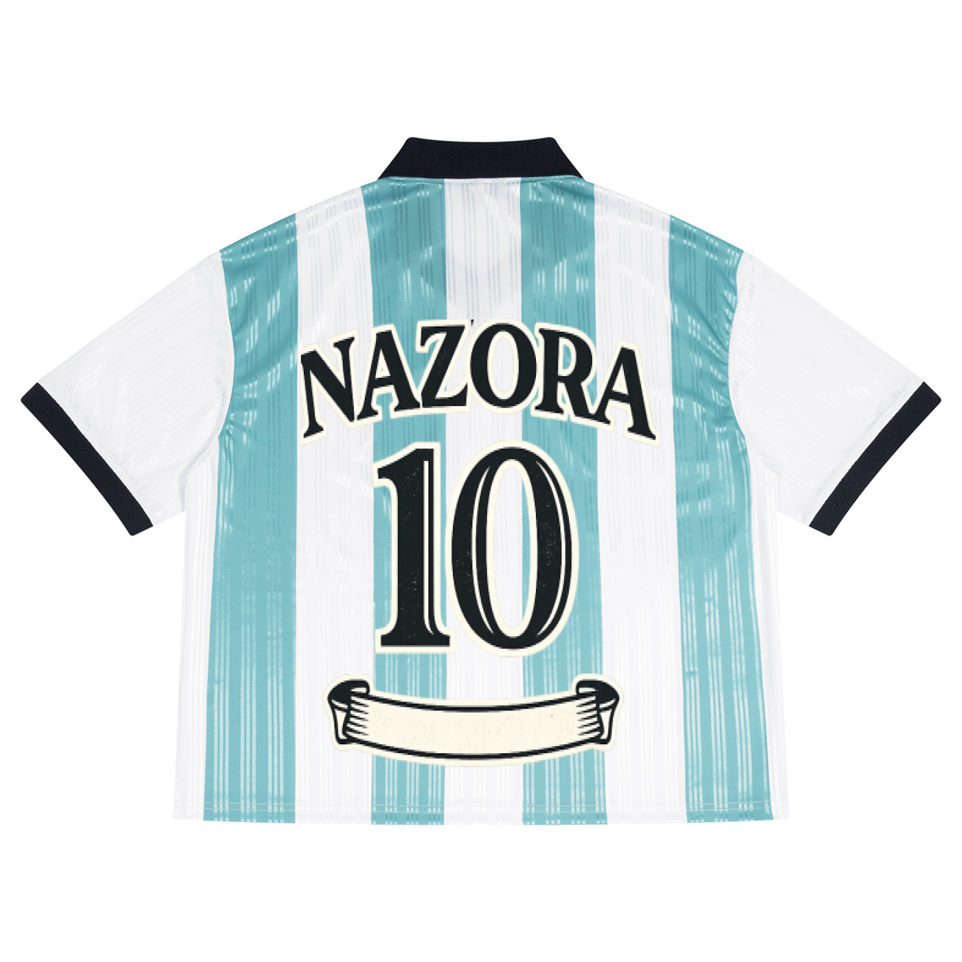 Unisex Boxy Striped Collared Soccer Jersey